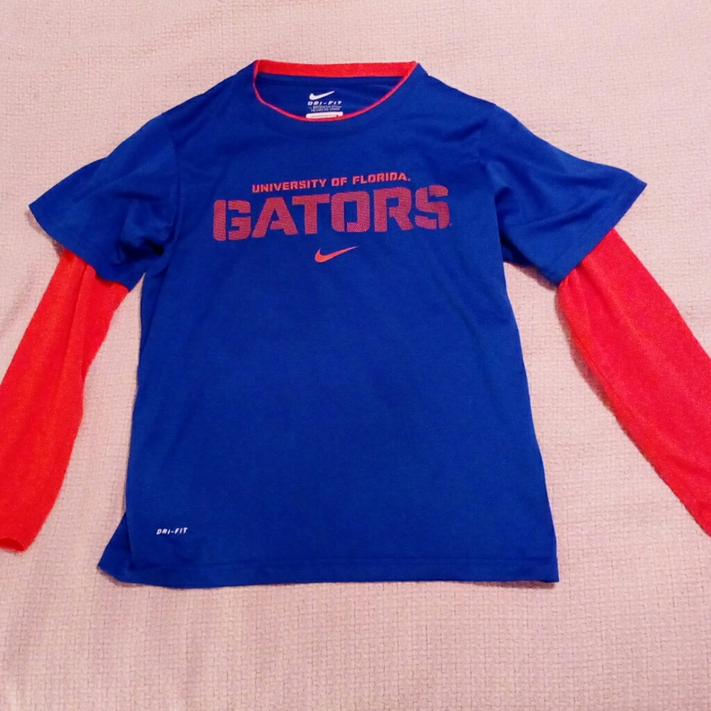 Boys UF University of Florida Gators Medium Nike Dri-Fit Tee T-Shirt M